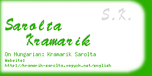 sarolta kramarik business card